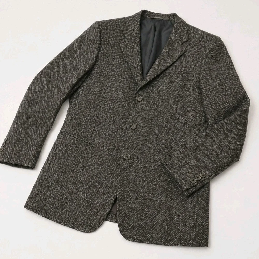 Coppley Zegna Blazer Sportcoat 46 Wool & Cashmere ITALY‎ Jacket Black & Copper